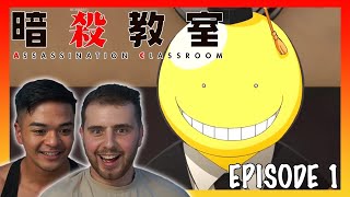 FIRST TIME WATCHING ASSASSINATION CLASSROOM Assassination Classroom Season 1 Episode 1 REACTION [upl. by Nanor]