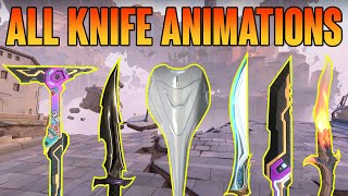 ALL KNIFE SKINS  ANIMATIONS UPDATED  VALORANT KNIFE SKINS [upl. by Tran]