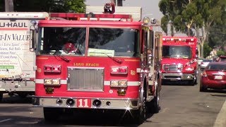 Long Beach Fire Dept Engine amp New Rescue 11 [upl. by Mcdougall]