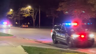 5x Saginaw MI Police Units RUSHING GSW VICTIM to HOSPITAL HORN [upl. by Boaten]