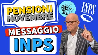 🟣 PENSIONI NOVEMBRE 👉 MESSAGGIO UFFICIALE INPS 📄 GUIDA DETTAGLI PAGAMENTO ✅ [upl. by Goober]