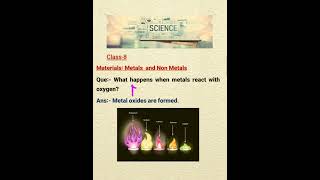 What happens when metals react with oxygen class8 Chapter4Material Metals and non metals [upl. by Mloc]