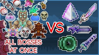 All Bosses At Once vs Endgame Weapons  Terraria 1423 [upl. by Werdnaed]