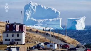 Mammoth iceberg dwarfs Canadian town [upl. by Nauqe63]