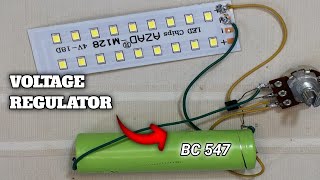 How to make a 5v led light voltage regulator BC 547 transistor at home very easy method in 2023🔥 [upl. by Harper]