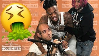 Boonk shows up WASTED to No Jumper almost pukes on Adam22 [upl. by Jerome696]