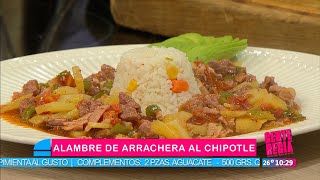 quotAlambre de arrachera al chipotlequot del Chef Julio López  Gente Regia [upl. by Romeu]