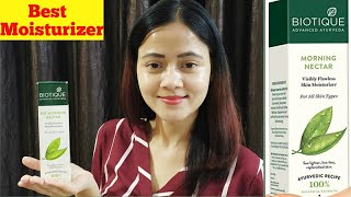 Best Moisturizer For All Skin Type  Biotique Morning Nectar Skin Moisturizer Review [upl. by Nannaihr195]