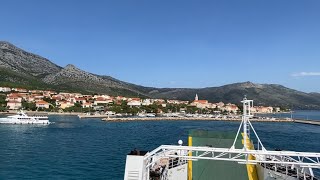 FERRY BOAT FROM OREBIC TO KORCULA  CROATIA 🇭🇷 [upl. by Arundell225]