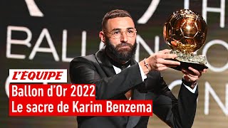 Karim Benzema Real Madrid sacré Ballon dOr 2022 [upl. by Oetam]