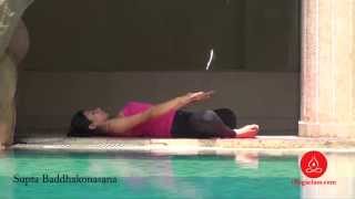 Yoga Stretch  Supta Baddha Konasana Reclined Bound Angle Pose [upl. by Nylime63]