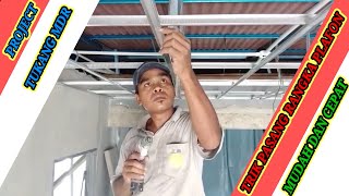 CARA MEMASANG RANGKA PLAFON GYPSUM BAJA RINGAN [upl. by Ashlan27]