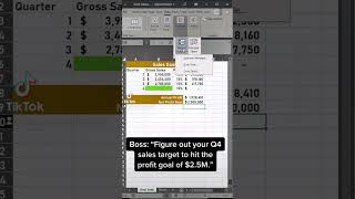 Excel tip how to use the goal seek function [upl. by Coppola]