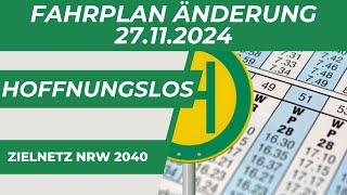 Fahrplan Änderung 272224 mit Hoffnungsverluste  Zielnetz NRW 2040  Nimby Rails  117 [upl. by Eittel]