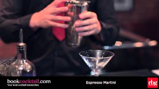 How to make a Espresso Martini bookcocktailcom  Cocktail Making Class [upl. by Cuda]