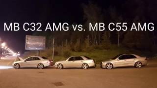 Mercedes C32 AMG vs Mercedes C55 AMG w202 [upl. by Jarrad]