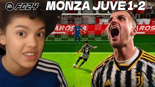 MONZA vs JUVENTUS 12 come nella Vita Reale ma su FC24 con i rigori finali [upl. by Inhsor740]