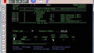 AS400 Tutorial  Coding a Database File [upl. by Ahselrac633]