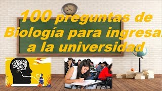 preguntas de biología tipo examen de admisión [upl. by Lytsirk]