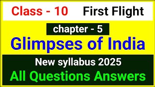 Glimpses of India question answer class 10 english first flight ch  5 [upl. by Thurmond]