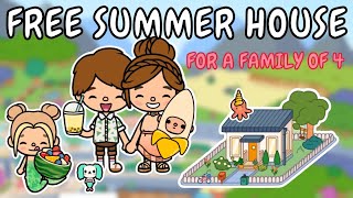 FREE Aesthetic Summer House ☀️💦 Toca Boca Free House Ideas 🤩 TOCA GIRLZ [upl. by Nenerb]