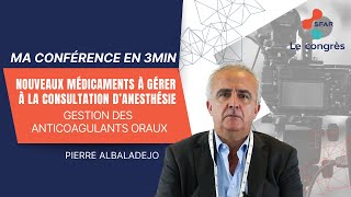 Nouveaux médicaments à gérer à la consultation d’anesthésie  gestion des anticoagulants oraux [upl. by Trebloc]