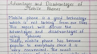 Write an essay on Advantages and disadvantages of Mobile phones  Essay Writing  English [upl. by Casey]