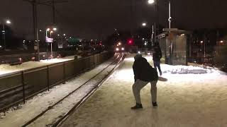 UbxpUbpX10P Roslagsbanan mot Östra station passerar förbi Stocksund [upl. by Anitsirhk]