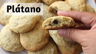 GALLETAS DE PLÁTANO CON CHISPAS DE CHOCOLATE  ALE DE NAVA [upl. by Anamor]