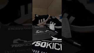 750Kicks Unboxing Adidas Campus 00s Black with Client  Sneakers Review  Laces Fits 00 YT Trends [upl. by Page]