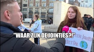 Studenten demonstreren door voor klimaat [upl. by Adnaluy]