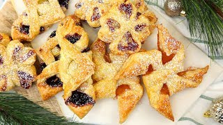 3 Ingredient Puff Pastry Desserts  Easy Christmas Recipes [upl. by Aihsiek]