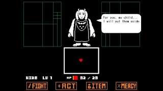 UndertaleSparing Toriel Pacifist Run [upl. by Kabab774]