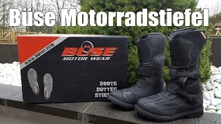 Büse Motorradstiefel Open Road Review und sind die Motorradschuhe Wasserdicht Test [upl. by Shushan]