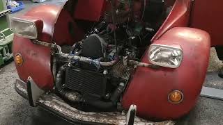 Citroen 2CV mit BMW R1100RS Boxermotor Ton an [upl. by Wurtz]