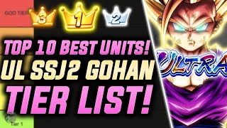 ULTRA SSJ2 GOHAN TAKES 1 TOP 10 UnitFighter TIER LIST Dragon Ball Legends [upl. by Dnomse171]