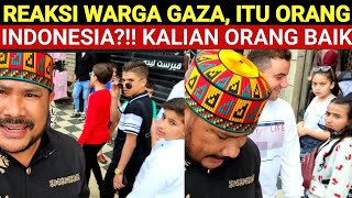 REAKSI WARGA GAZA PERTAMA KALI TEMUI LANGSUNG ORANG INDONESIA [upl. by Arin]