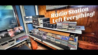 Abandoned Radio Station Left Everything Behind Vinyl  Cds  DJ Equipment and so Much More [upl. by Sirad]