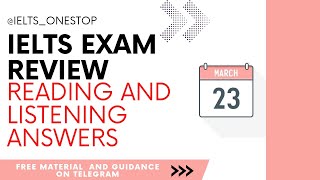 23 March ielts reading answers 2024 23 March ielts listening answers 2024 ielts exam review [upl. by Analos986]