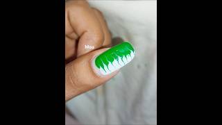 Easy Nail Art Design 💅🏻nailsart 💚🤍ytshorts 🌼 [upl. by Ardnuaek]