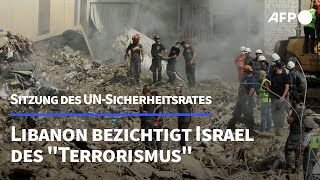 Libanon bezichtigt Israel des quotTerrorismusquot  AFP [upl. by Eelime]