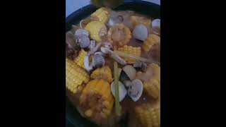 masak kerang darah cumi dan jagung  food shorts [upl. by Svend154]