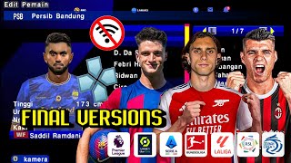 EFOOTBALL™ 24 PPSSPP VERSI FINAL UPDATE FULL TRANSFER REAL FACE GRAPICH HD [upl. by Ediva123]