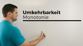 Umkehrbarkeit Monotonie mit Skizze Funktionen und mögliche Umkehrfunktion  Mathe by Daniel Jung [upl. by Nigam]