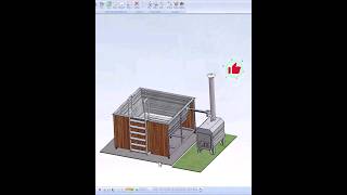 HiCAD  Whirpool mit Holzofen  MH INOX hicad foryou cad engineering aluminium architecture [upl. by Tinya]