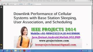 Downlink Performance of Cellular Systems with Base Station Sleeping User Association and Schedulin [upl. by Metzger]