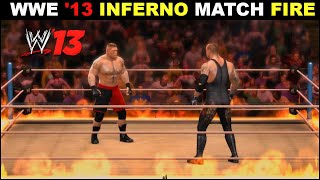 WWE 13 Inferno Match Brock Lesnar Vs Undertaker  WWE 13 Inferno Steel Cage Backstage amp More [upl. by Valerio285]