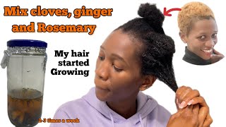 MIX CLOVES ROSEMARY AND GINGER FOR EXTREME FASTER HAIR GROWTH [upl. by Ahsiel]