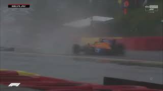 Lando Norris Crash at Eau Rouge in Qualifying [upl. by Airbmat]