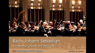 Bach Johann Sebastian Brandenburg Concerto No3 BWV1048 [upl. by Adneral775]